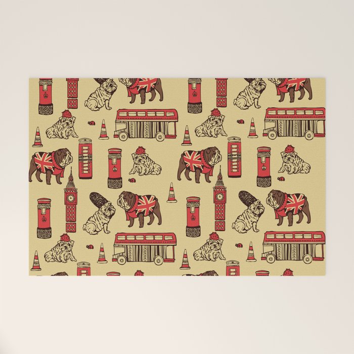 London English Bulldog Welcome Mat Gallery Image 1