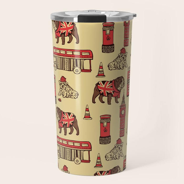 London English Bulldog Travel Mug Gallery Image 1
