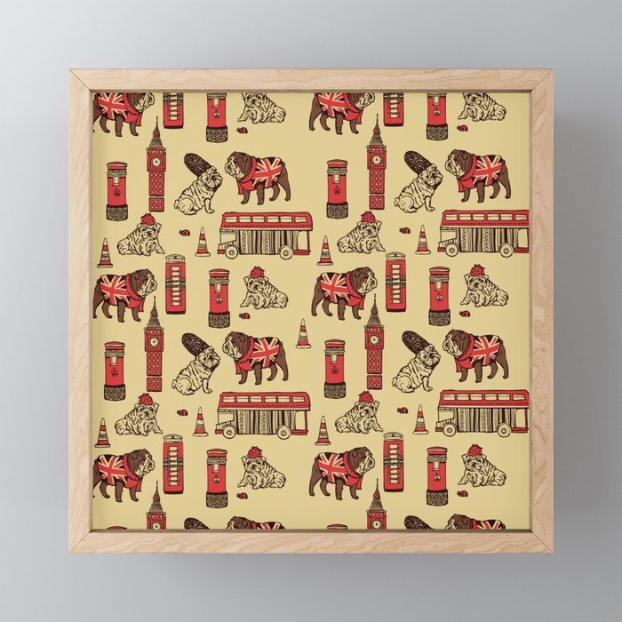 London English Bulldog Mini Art Print Gallery Image 1