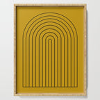 Minimal Arch VII Ochre Modern Geometric Lines Serving Tray Gallery Image 1