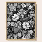 Black and White Floral Pattern Serving Tray Gallery Image 1