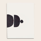 Black & White Minimalist Mid Century Paper collage Funky Black Ink Tribal Geometric by Ejaaz Haniff Notebook Gallery Image 4