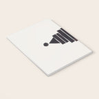 Black & White Minimalist Mid Century Paper collage Funky Black Ink Tribal Geometric by Ejaaz Haniff Notebook Gallery Image 3