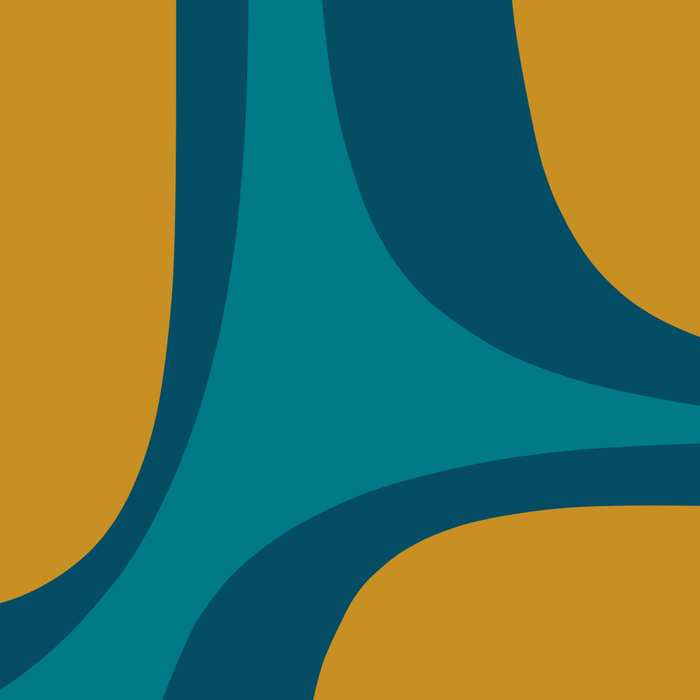 Retro Groove Mustard Teal - Minimalist Mid Century Abstract Pattern Coffee Mug Gallery Image 2