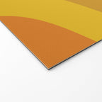 Retro Groove Mustard Teal - Minimalist Mid Century Abstract Pattern Welcome Mat Gallery Image 2