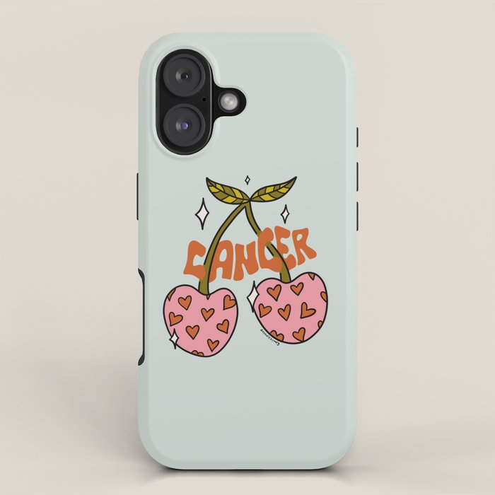 Cancer Zodiac Cherries iPhone Case Gallery Image 1