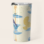 Garden Bird feeding antique white Travel Mug Gallery Image 3