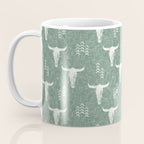 desert skulls - southwest cow skulls on sage Coffee Mug Gallery Image 3