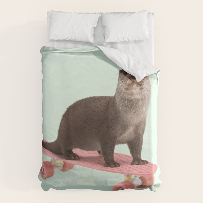 SKATE OTTER Duvet Cover Gallery Image 6