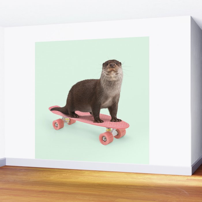 SKATE OTTER Wall Mural Gallery Image 2