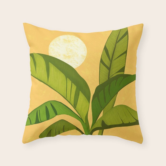 Sunny Afternoon Tropical Landscape  Throw Pillow Gallery Image 1