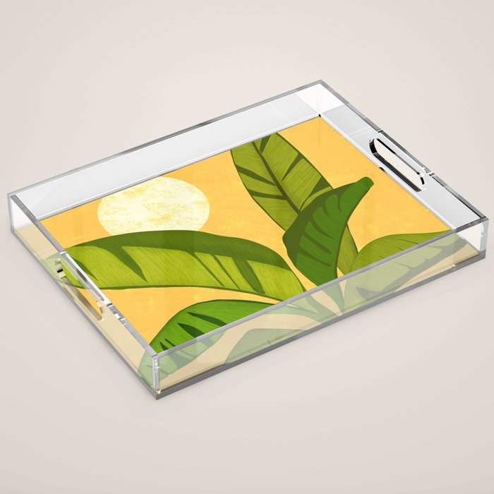 Sunny Afternoon Tropical Landscape  Acrylic Tray Gallery Image 1
