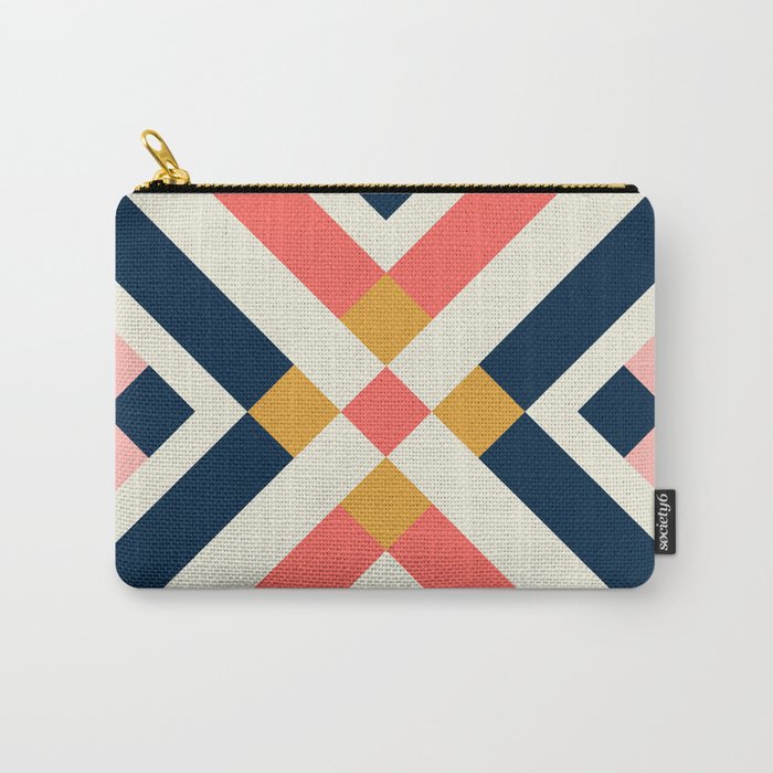 Bold Geometric Quilt Block Carry All Pouch Gallery Image 1
