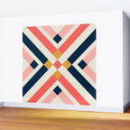 Bold Geometric Quilt Block Wall Mural Gallery Image 2