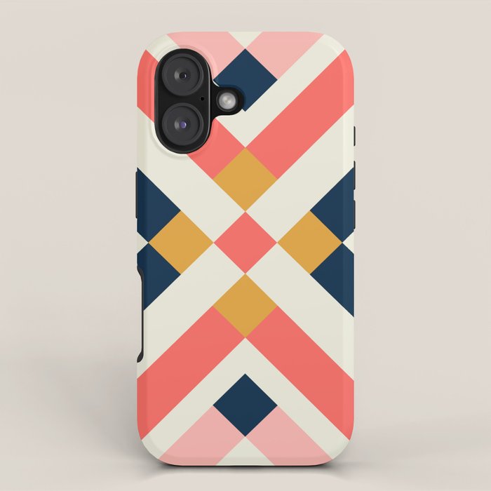 Bold Geometric Quilt Block iPhone Case Gallery Image 1