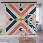 Bold Geometric Quilt Block Wall Mural Gallery Image 1