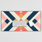 Bold Geometric Quilt Block Desk Mat Gallery Image 1