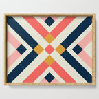 Bold Geometric Quilt Block Serving Tray Gallery Image 1