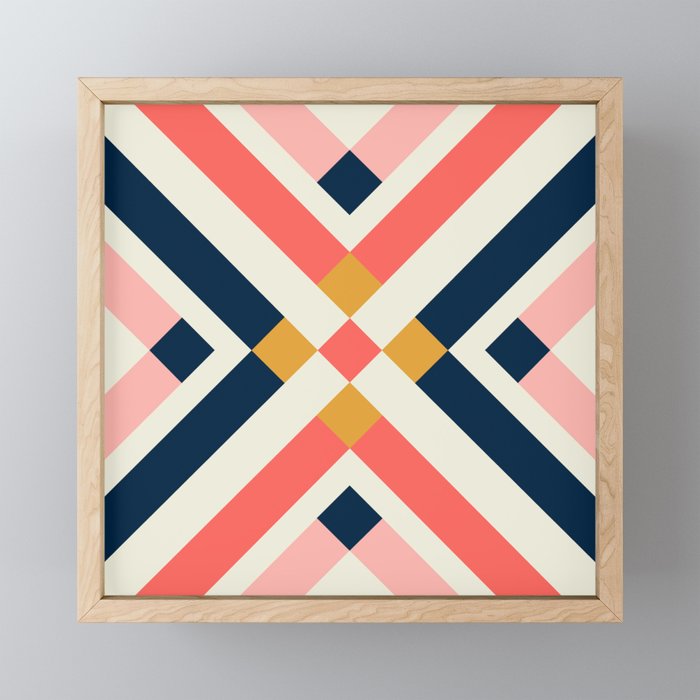 Bold Geometric Quilt Block Mini Art Print Gallery Image 1