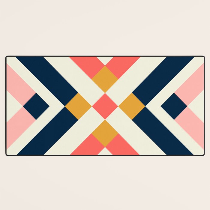 Bold Geometric Quilt Block Desk Mat Gallery Image 3