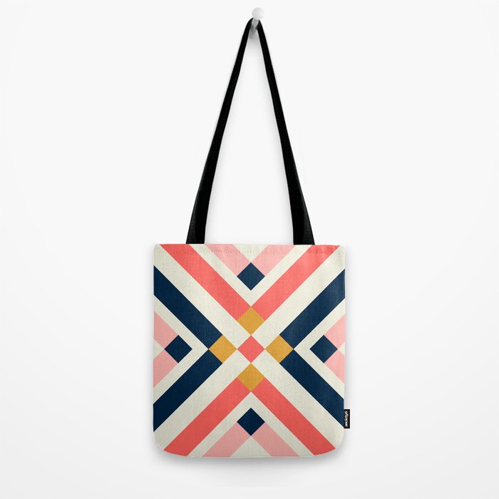 Bold Geometric Quilt Block Tote Bag Gallery Image 2