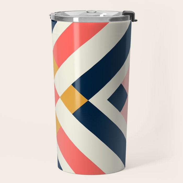 Bold Geometric Quilt Block Travel Mug Gallery Image 2
