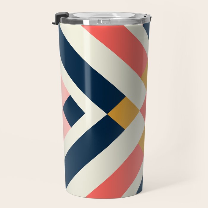 Bold Geometric Quilt Block Travel Mug Gallery Image 3