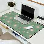 Make A Wish Dandelion Pattern in Sage Green & Peach Desk Mat Gallery Image 2