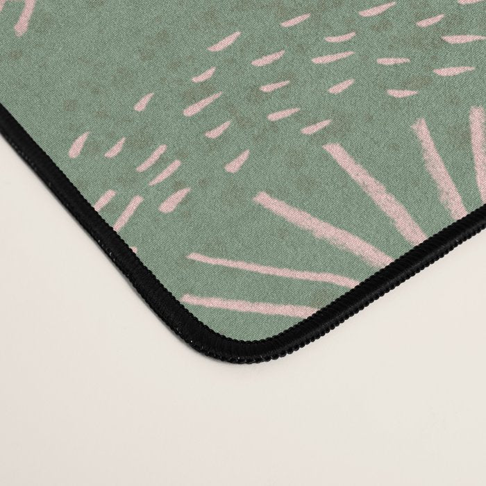 Make A Wish Dandelion Pattern in Sage Green & Peach Desk Mat Gallery Image 4
