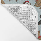 Christmas Puppies, Holiday Dog Print, Cute Puppy Pattern, Winter Pups Bath Mat Gallery Image 2