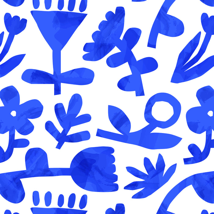 Abstract blue nature flower art pattern Coffee Mug Gallery Image 2