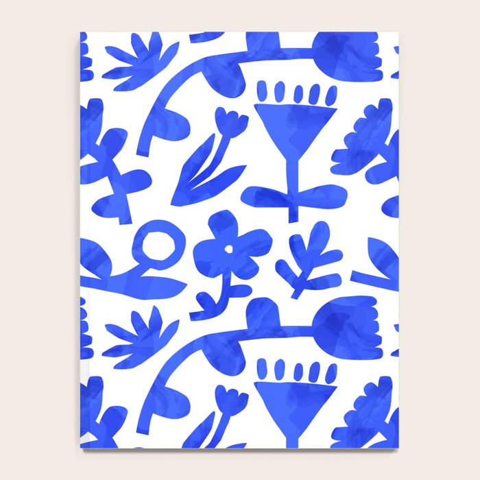 Abstract blue nature flower art pattern Notebook Gallery Image 4