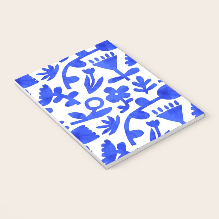 Abstract blue nature flower art pattern Notebook Gallery Image 3