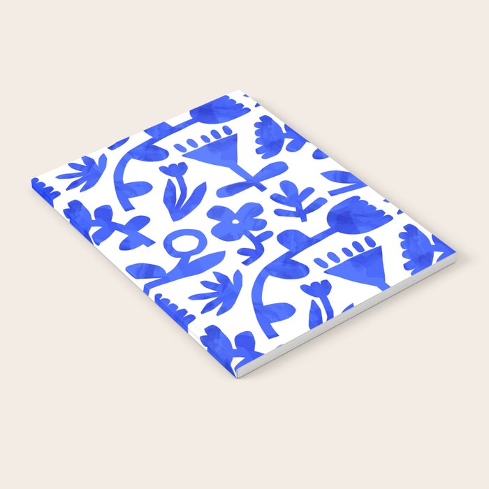 Abstract blue nature flower art pattern Notebook Gallery Image 2