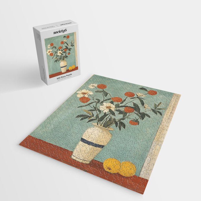 Winter Citrus and Petal Harmony Jigsaw Puzzle Gallery Image 2