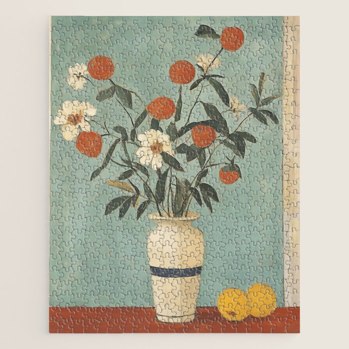 Winter Citrus and Petal Harmony Jigsaw Puzzle Gallery Image 1