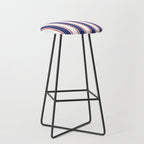 Nautical Red and Blue Stripes 2 Stool Gallery Image 1