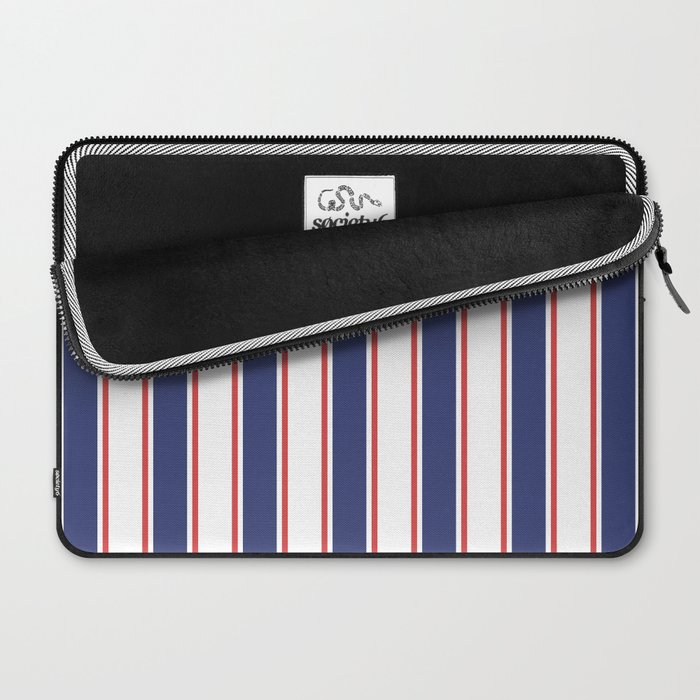 Nautical Red and Blue Stripes 2 Laptop Sleeve Gallery Image 2