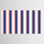 Nautical Red and Blue Stripes 2 Tablecloth Gallery Image 2