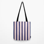 Nautical Red and Blue Stripes 2 Tote Bag Gallery Image 2