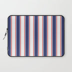 Nautical Red and Blue Stripes 2 Laptop Sleeve Gallery Image 1
