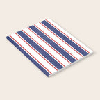 Nautical Red and Blue Stripes 2 Notebook Gallery Image 2