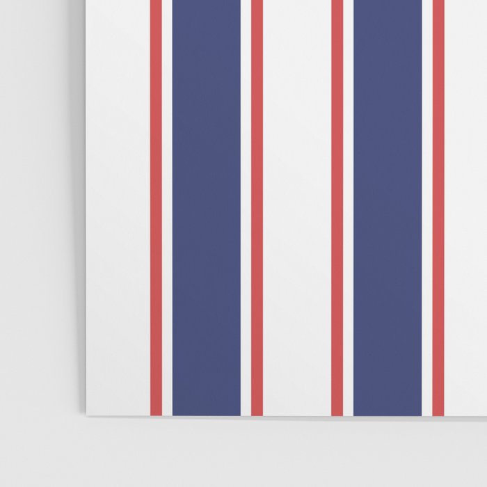 Nautical Red and Blue Stripes 2 Poster Gallery Image 3