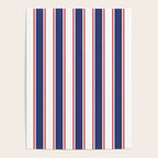 Nautical Red and Blue Stripes 2 Poster Gallery Image 4