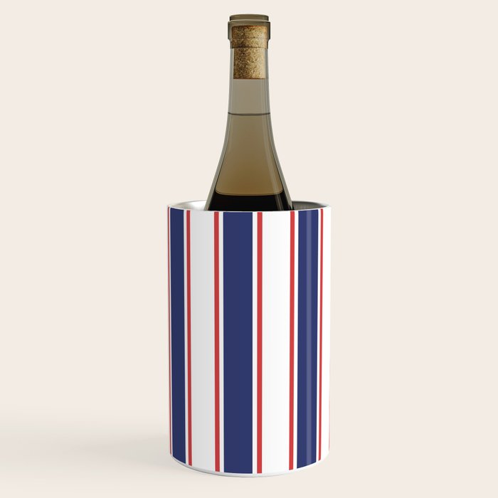 Nautical Red and Blue Stripes 2 Wine Chiller Gallery Image 2