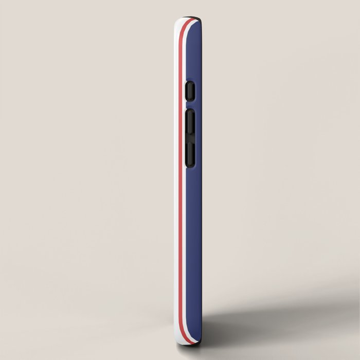 Nautical Red and Blue Stripes 2 iPhone Case Gallery Image 2
