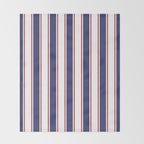 Nautical Red and Blue Stripes 2 Throw Blanket Gallery Image 2