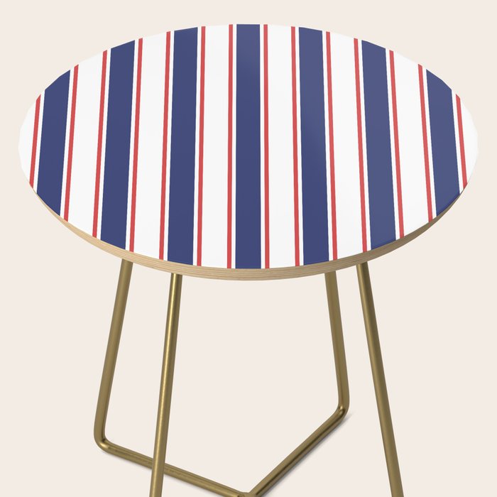 Nautical Red and Blue Stripes 2 Side Table Gallery Image 2