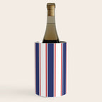 Nautical Red and Blue Stripes 2 Wine Chiller Gallery Image 1