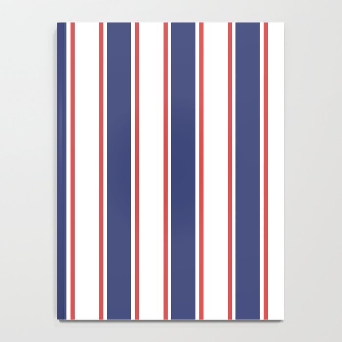 Nautical Red and Blue Stripes 2 Notebook Gallery Image 4